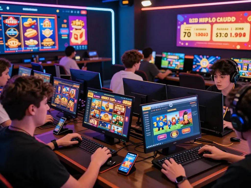Players enjoying EE88 online gaming with vibrant graphics and engaging interfaces.