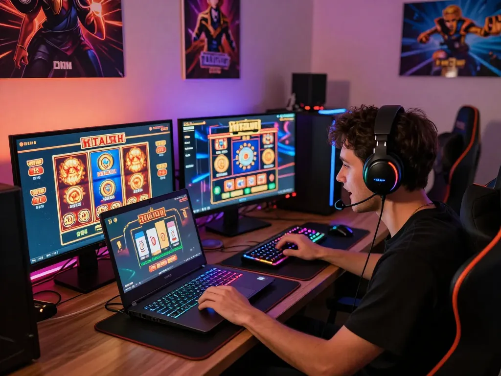 Experience the thrill of hitclub tải with vibrant gaming setup and excitement.