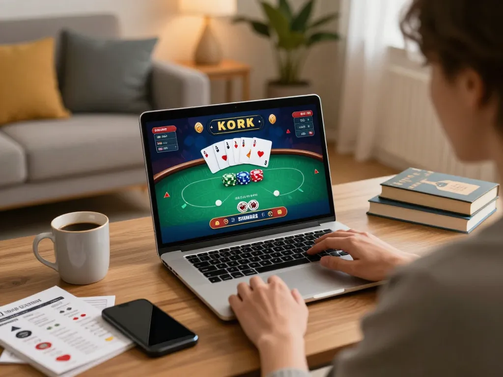 Sunwin online poker game setup at home, highlighting strategic planning and engagement