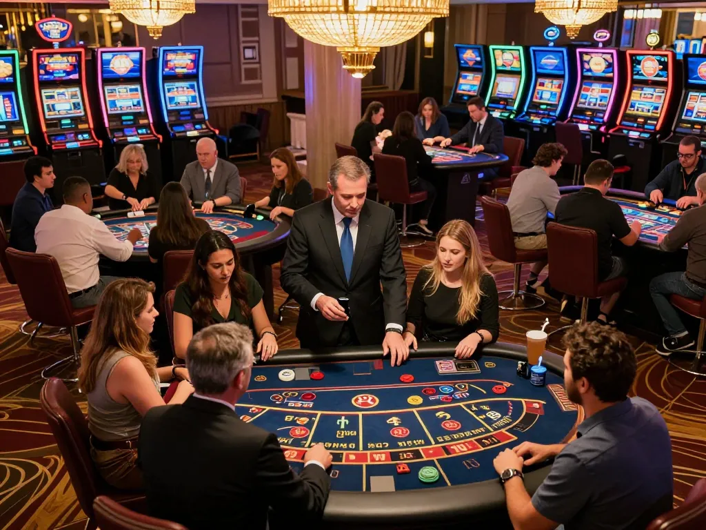 Engaging gameplay experience at trang chủ S8 casino, showcasing active gaming tables with players immersed in excitement.