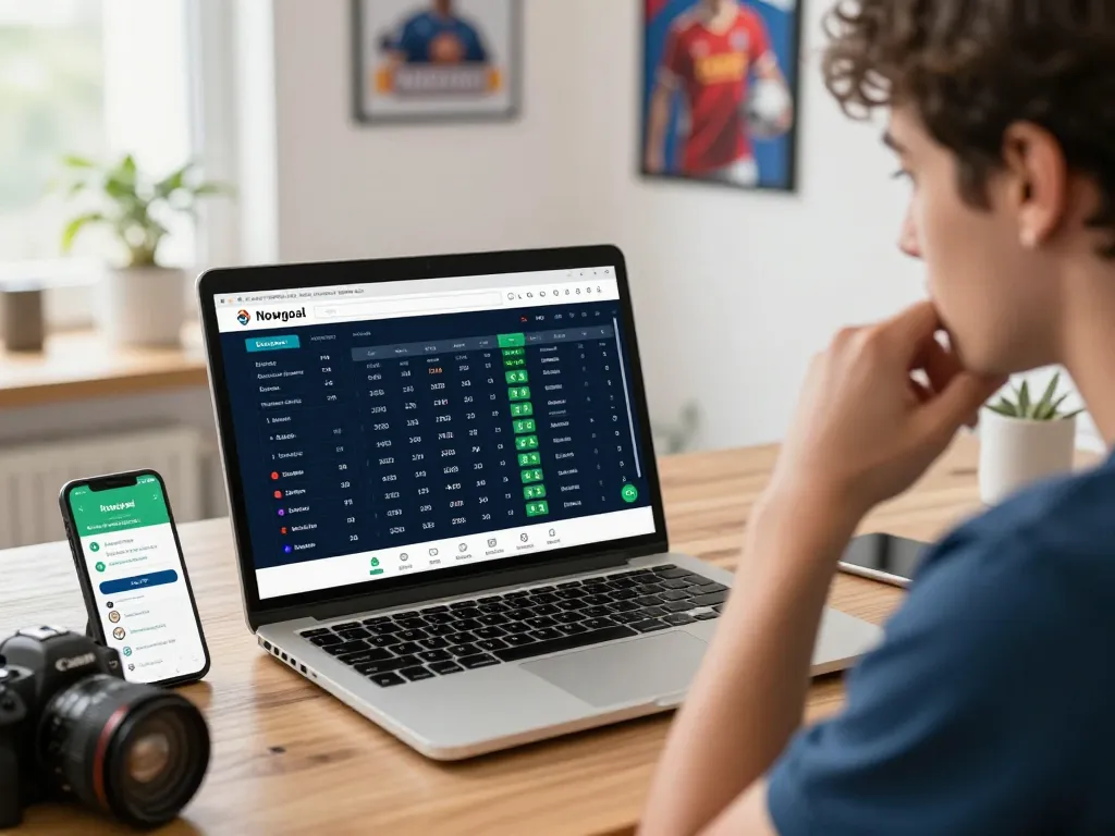Online sports betting experience on Nowgoal with live scores and user engagement.