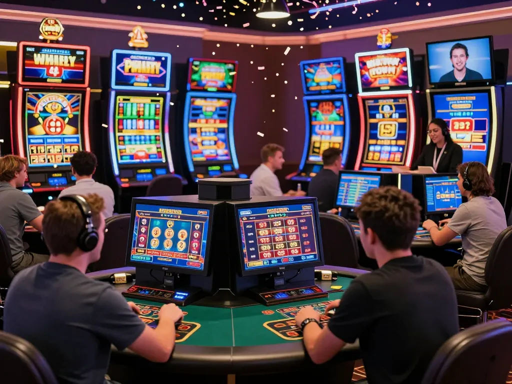 Exciting gambling experience at tk88 with diverse players enjoying games, dynamic promotions, and friendly support.