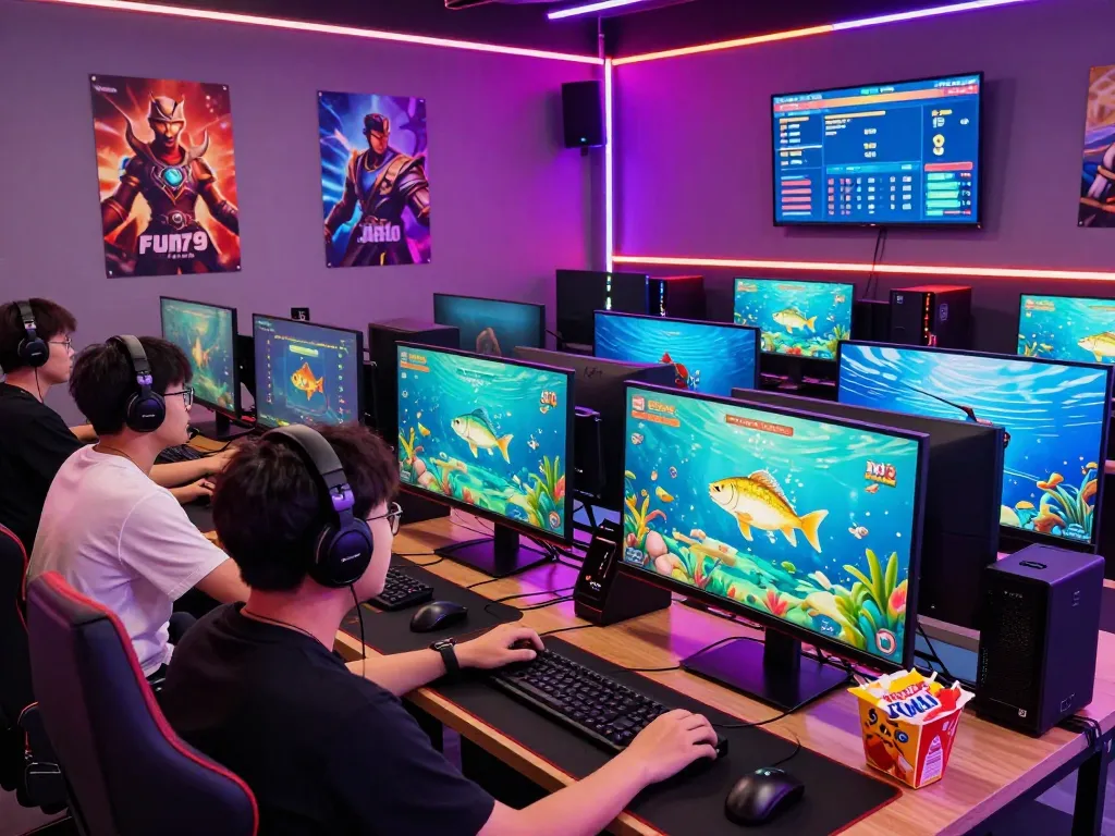 Exciting Fun79 online gaming scene with players enjoying vibrant fishing games and dynamic visuals.