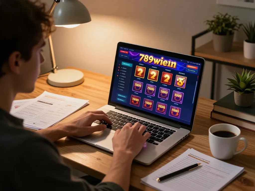 Player strategizing on 789wincom website during online gaming session.