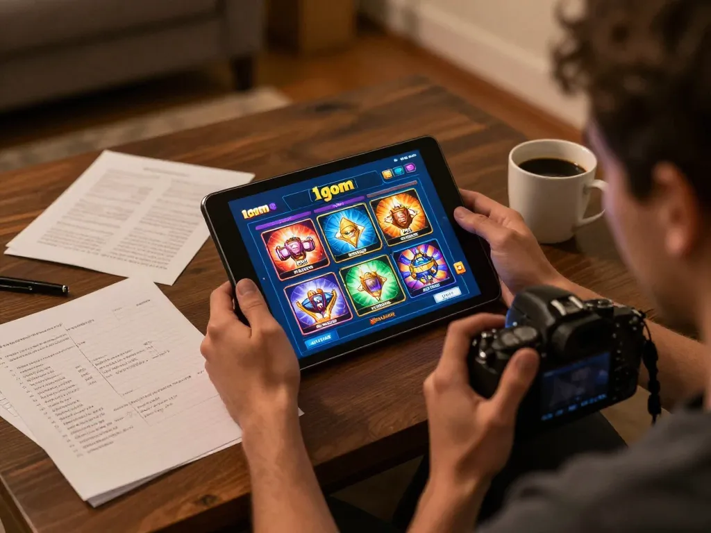 Engaging online gaming setup featuring the 1gom casino interface for strategic gameplay