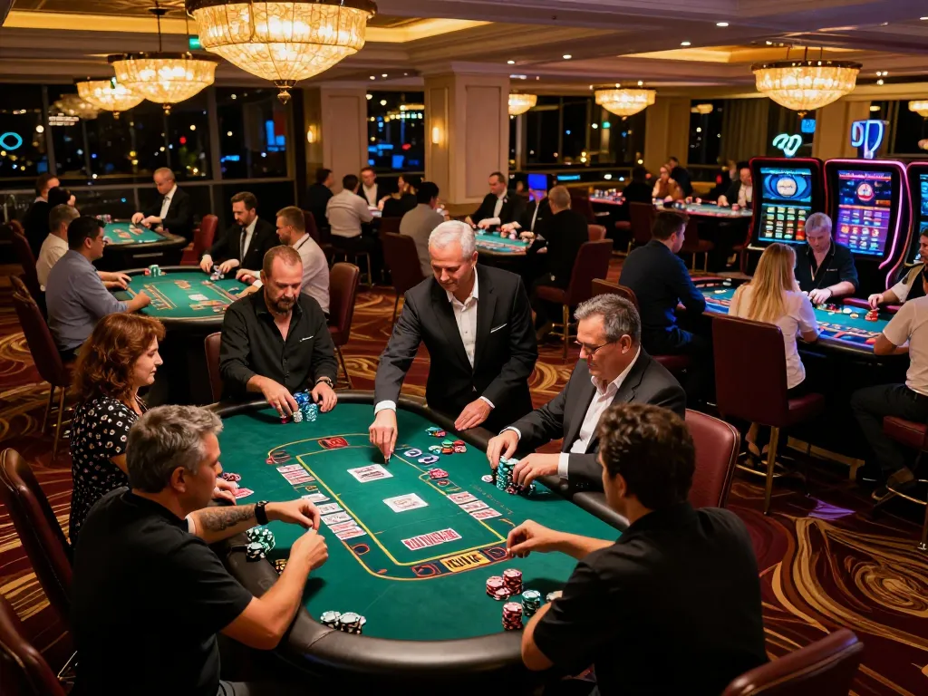 Players at 789bet casino engage in high-stakes blackjack for thrilling wins.