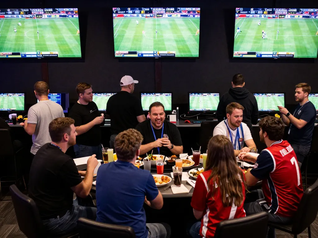 Thể thao 79king betting session with fans cheering and strategizing during live sports events