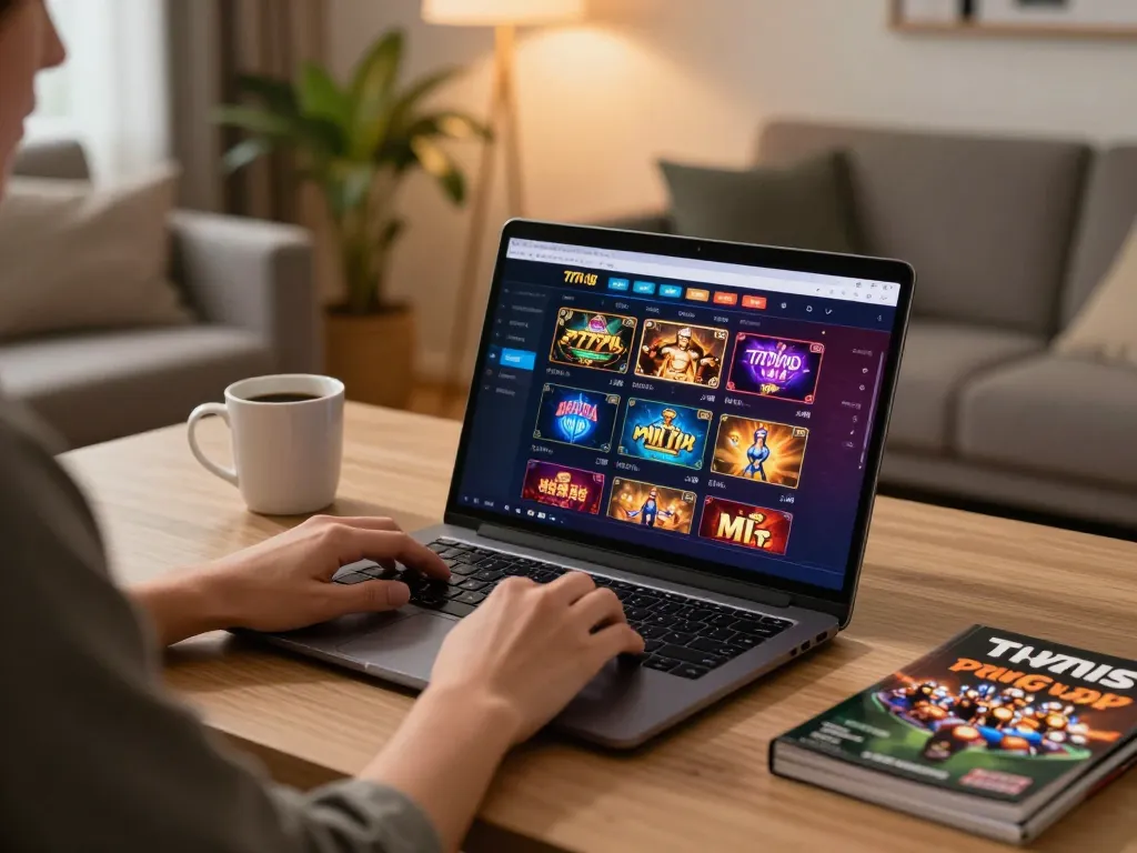 Engaging in online gaming with 777vip-br platform, showcasing vibrant casino graphics.