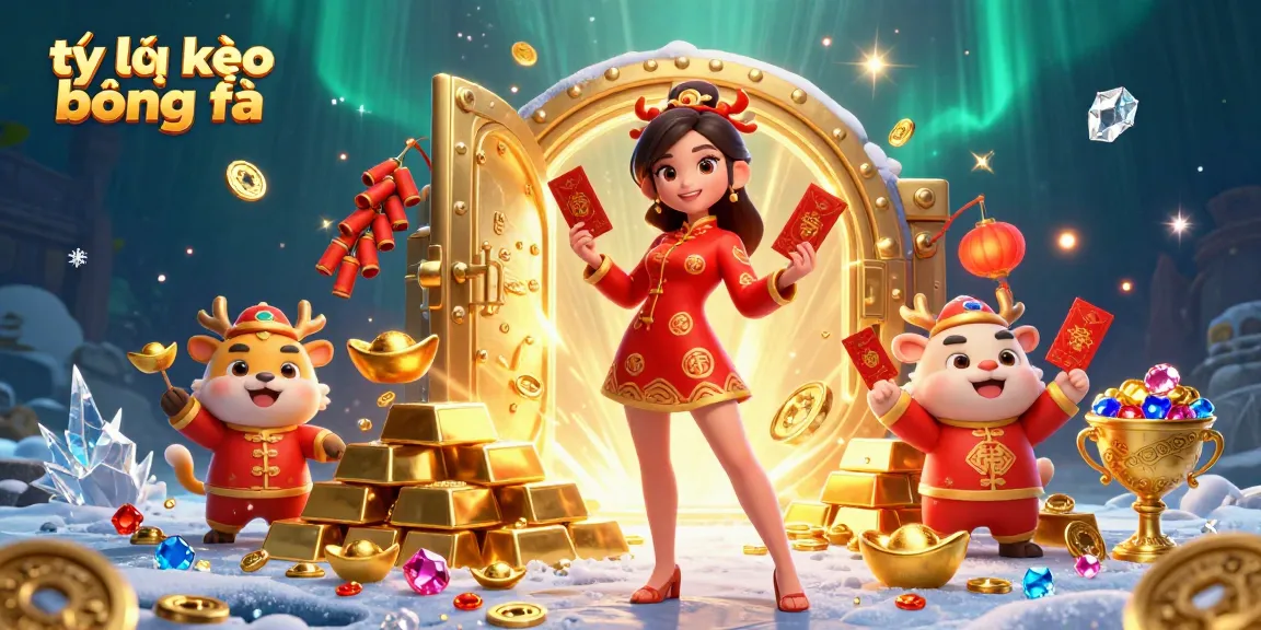 Engaging illustration showcasing tỷ lệ kèo bóng đá with Asian symbolism, gold, and festive elements