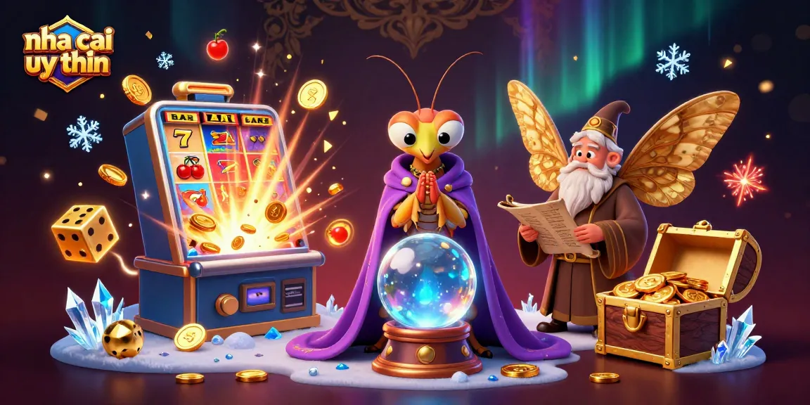 Win big at nha cai uy tin with a vibrant 3D illustration showcasing a mystical fortune teller and rich gambling elements.