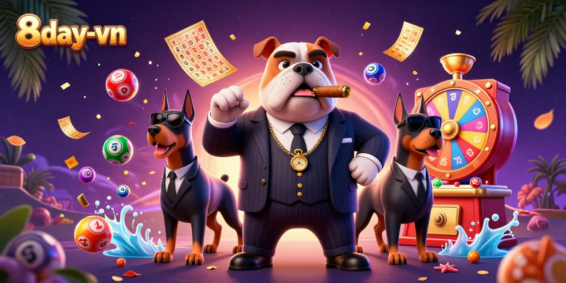 Engage with 8day-vn’s vibrant casino scene featuring a bulldog mafia boss.