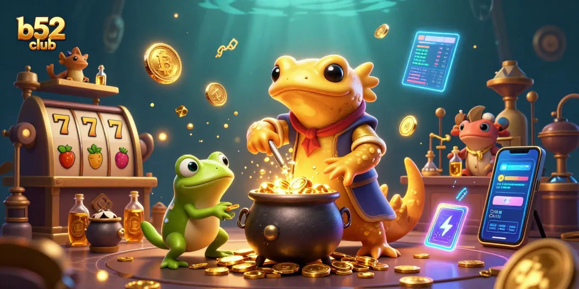 Experience winning strategies at b52club with an engaging slots game scene featuring alchemists.