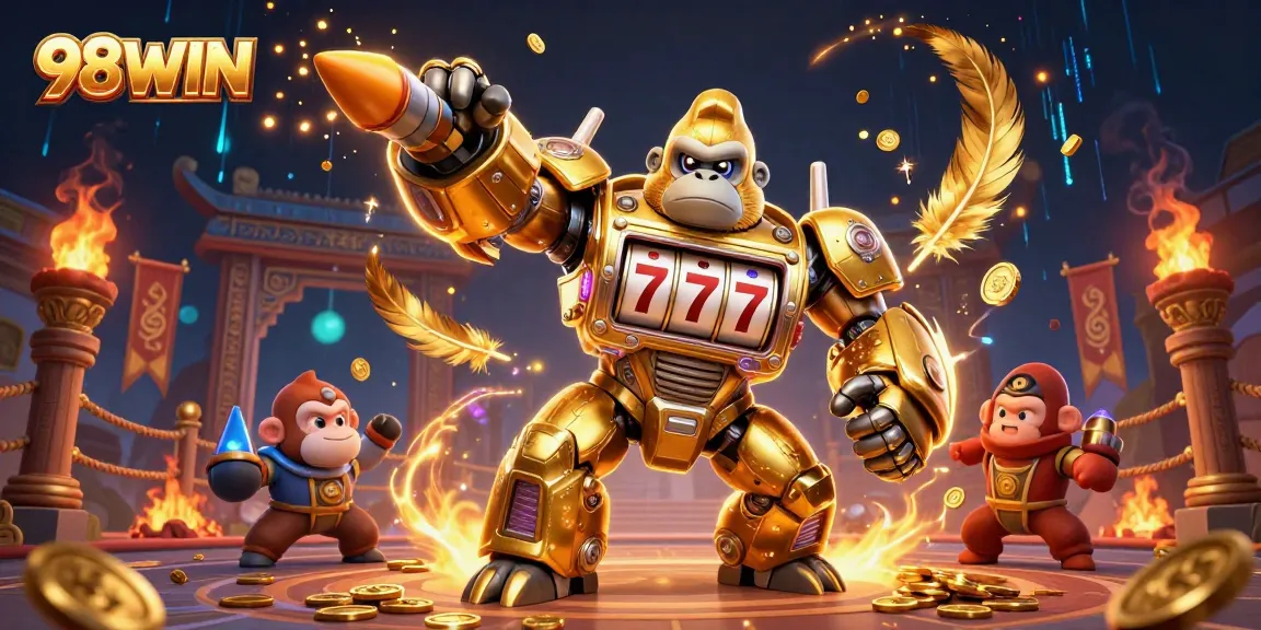 Engage in thrilling activities at 98WIN with a captivating 3D visual of exciting games.