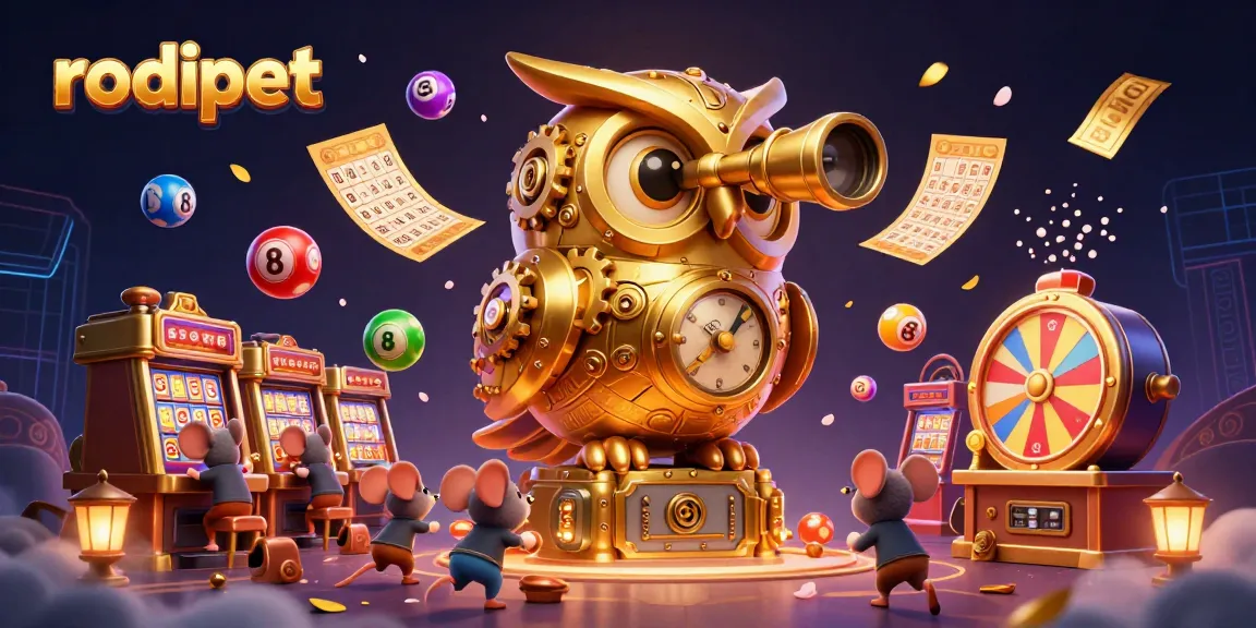Experience thrilling gaming with rodipet's 3D illustration showcasing vibrant casino elements.