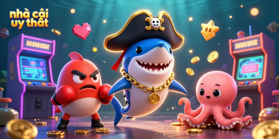 Engage with nhà cái uy tín through this vibrant 3D illustration showcasing fun characters and exciting gaming elements.